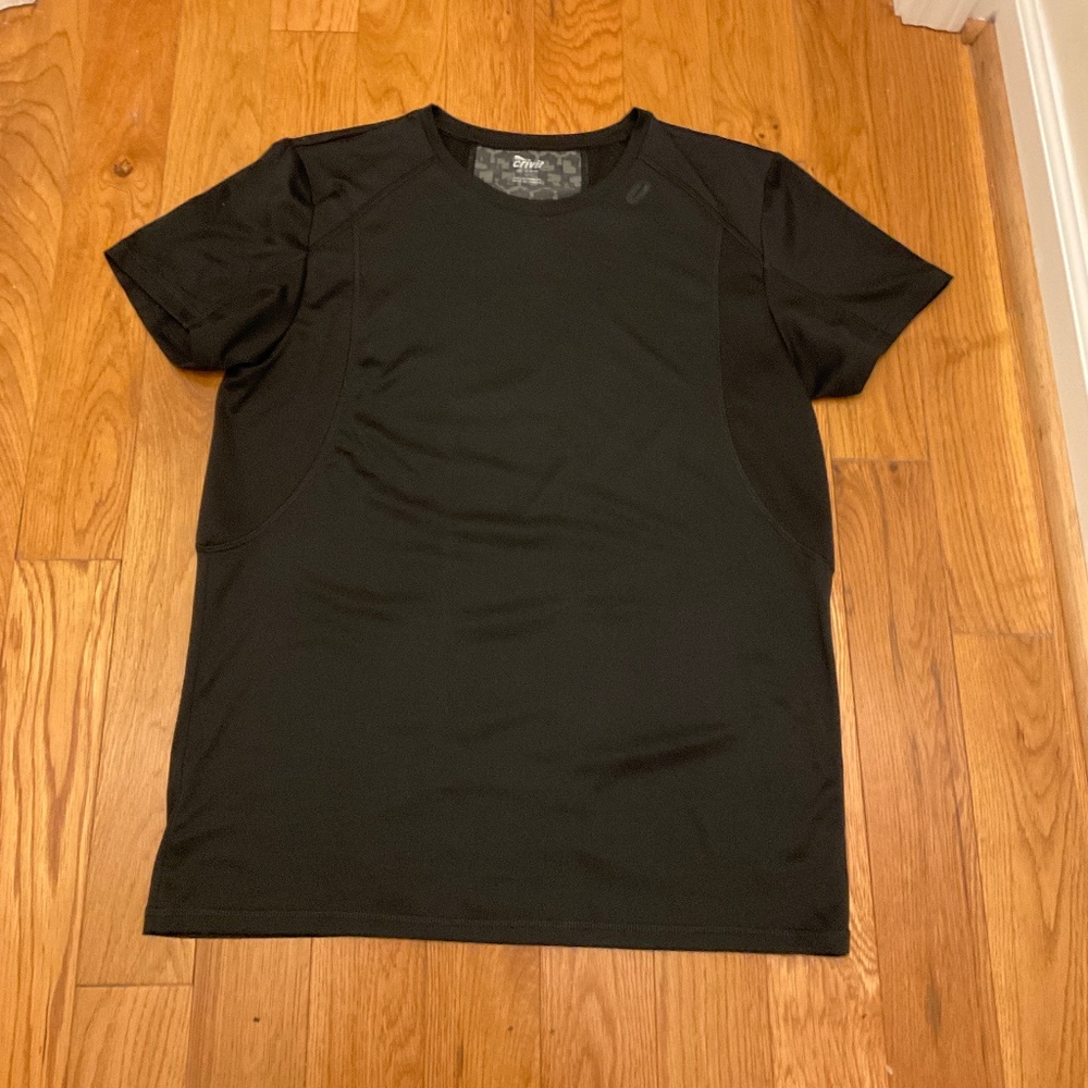 Men's Crivit Short Sleeve Black Running Shirt Size M, NWOT